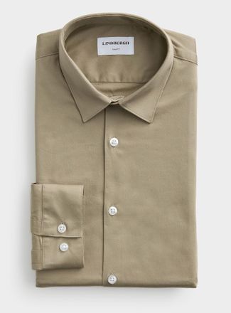 Lindbergh Mens SuperFlex solid shirt Slim fit