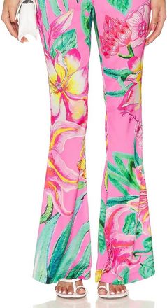 Rococo Sand Megan Flare Pants In Pink Floral