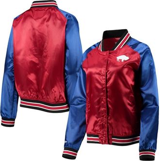 Mitchell & Ness Womens Mitchell & Ness Red Buffalo Bills Team 2.0 Satin Raglan Full-Snap Jacket at Nordstrom, Size Xx-Large