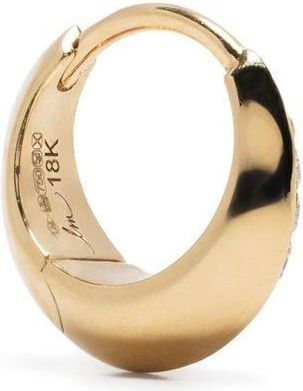 Lizzie Mandler 18kt yellow gold diamond hoop earring - women - 18kt Yellow Gold/Diamond - One Size