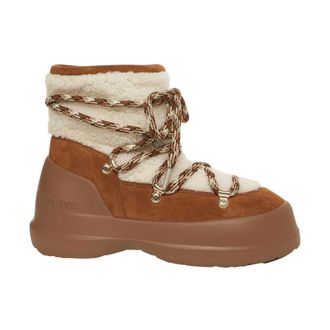Moon Boot Schoenen, Dames, Beige, 36 EU, Leer, Luna Boot Shea