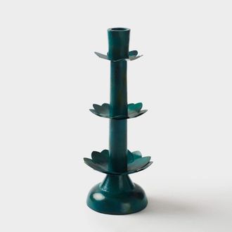 Mela Artisans Green Lotus Bloom Tapered Candleholders at Nordstrom, Size Large
