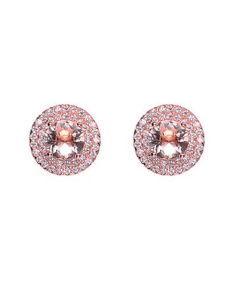 Genevive 14K Rose Gold Vermeil Cz Studs