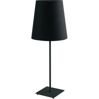Fan Europe Lampada da tavolo ELVIS in metallo nero con paralume in tessuto 64 cm