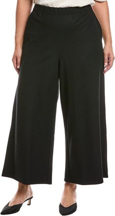 Eileen Fisher Plus Wool Wide Ankle Pant