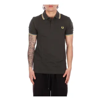 Fred Perry T-shirts and Polos - male - Fred Perry - Polo Shirts - Green - L - Tops