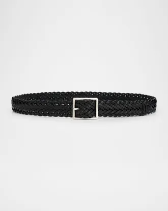 Nili Lotan Nicola Braided Leather Belt