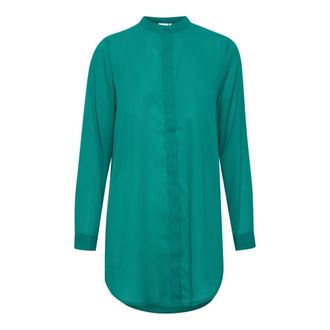 Ichi Ichi - Ihcellani Long SH2 Bluser 20115931 - Dames - Blouses & Shirts - Groen - Maat: M