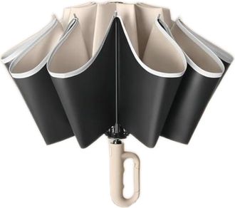 Generic ZephaGuard Compact Inverted Umbrella with Never Forget Carabiner Handle - Travel Umbrella Windproof Strong, Reverse Umbrellas for wind rain, Auto Open