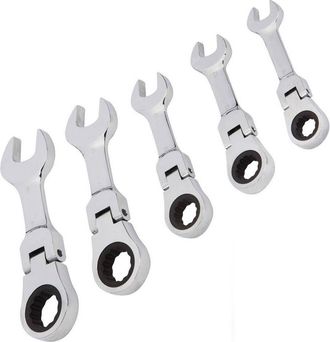 Trade Shop Trade Shop - Chiavi Combinate A Cricchetto Nane Set Da 5 Pezzi 10 12 13 17 19 Mm Art. 04384