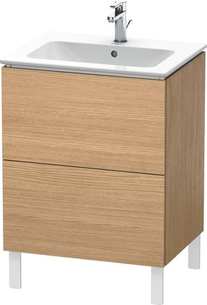Duravit Duravit L-cube Mueble De Aseo Vertical, 2 Cajones, Anchura: 620mm, Para Me By Starck 233663, Color: Decoraci&oacute;n Roble Europeo - Lc662505252
