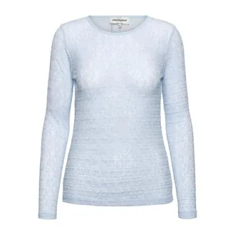 &Co Woman Tris Lace - Dames - Tops - Blauw - Maat: 3XL Poliester