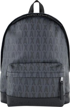 A|X Armani Exchange Grijze Katoenen Rugzak - Heren - Rugzakken - Zwart - ONE Size - Katoen - Tassen