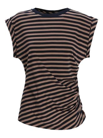 BOSS striped cotton T-shirt - Black