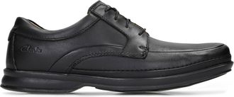 Clarks Scopic Way Leather Shoes In Black Wide Fit Size 9.5