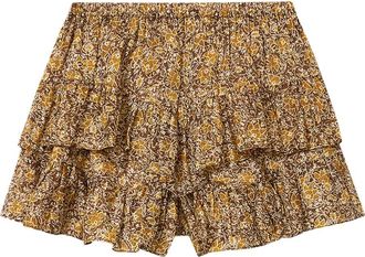 Isabel Marant Jocadia shorts met ruches - Bruin