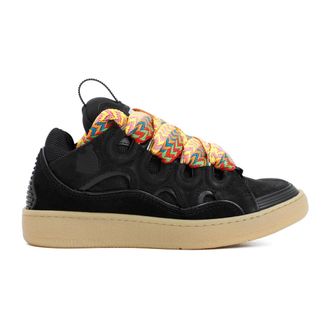 Lanvin Curb Sneakers With Multicolor Lace-Up Detail