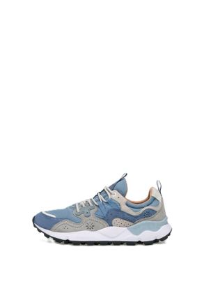 Flower Mountain Layered Blue and Grey Suede Sneakers