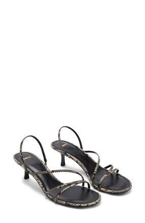Mango Slingback Kitten Heel Sandal in Grey at Nordstrom, Size 5Us