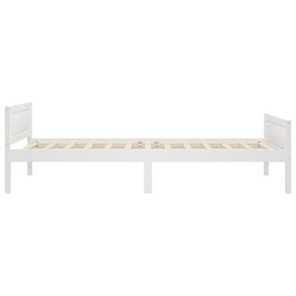 Berkfield Home Modern Bed Frame Solid Pinewood White 90x200 cm