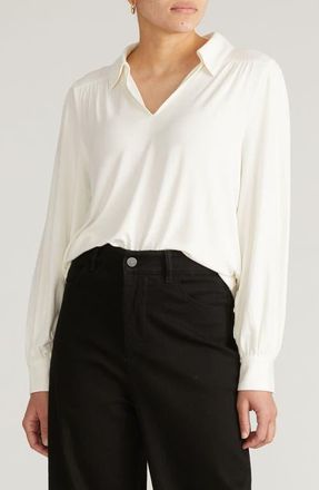 Universal Standard Moore Liquid Jersey Popover Top in White at Nordstrom, Size Xs