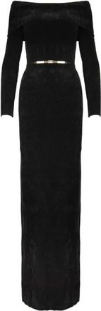 Elisabetta Franchi Maxi Dresses, female, Black, Size: M Maxi Dress