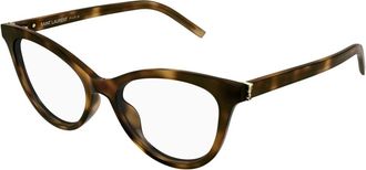Saint Laurent Glasses, unisex, Brown, Size: 53 MM M164 Cat-eye Frame
