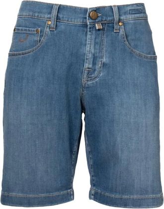 Jacob Cohen Heren, Korte broeken, Blauw, Maat: W31 Katoen