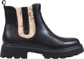 Alviero Martini 1A Classe Z 1237 300Z Enkellaarsjes - Dames - Chelseaboots - Zwart - 40 EU - Leer - Schoenen