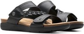 Clarks April Raelyn Slide Sandal in Black Leather at Nordstrom Rack, Size 9.5