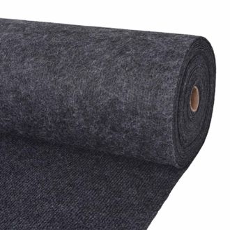 vidaXL Alfombra Gris Antracita 1,2 X 15 M Poli&eacute;ster Vidaxl