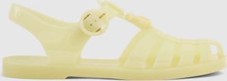 Gucci Womens Sandal With Double G, Yellow, Rubber