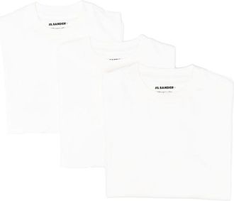 Jil Sander White Logo Pack Of 3 Organic Cotton T-shirt