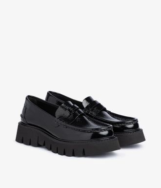 Pedro Garcia Black naplack leather maxi-Sole loafer | Sebas | Fall-winter 26 |