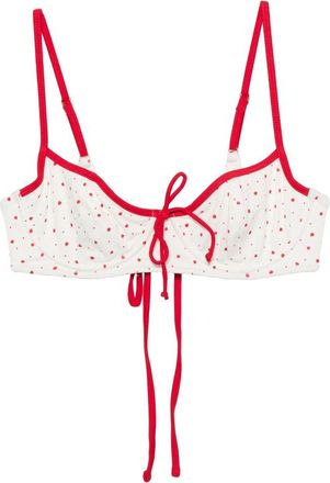 Frankies Bikinis Cola Strawberry-print Underwired Bikini Top