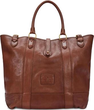 Polo Ralph Lauren Borsa tote Heritage in pelle - Marrone