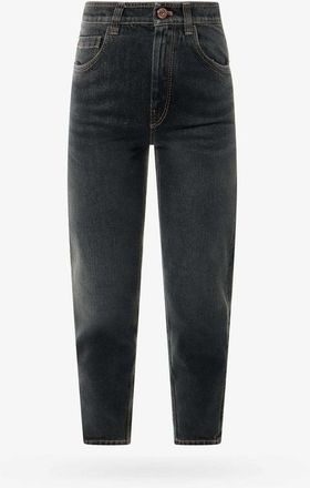 Brunello Cucinelli Black Denim Tapered Trousers, Brand Size 44 (US Size 10)