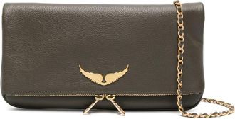 Zadig&Voltaire Rock leather crossbody bag - women - Calf Leather/Cotton - OS - Green