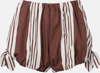 Poss&eacute; Rosie striped cotton shorts