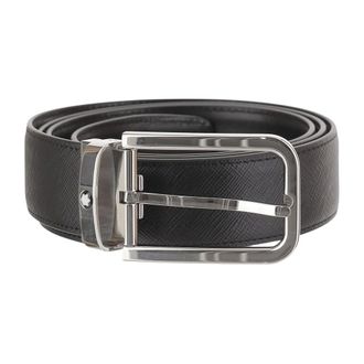 Montblanc Reversible Leather Belt - male - MONTBLANC - Belts - Black - ONE SIZE - Accessories