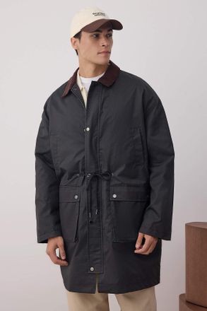 Trendyol MAN Heren Zwart Effen Lang Getailleerd Winter Jassen