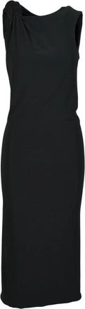 Sportmax Damesjurk van polyester elastaan - Dames - Casual kleedjes - Zwart - L - Polyester - Kleedjes