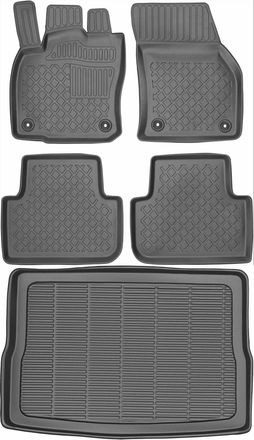 OEM Volkswagen Golf Vii Sportsvan De 2014 Set - Alfombrillas Para Coche + Alfombrilla Para Maletero