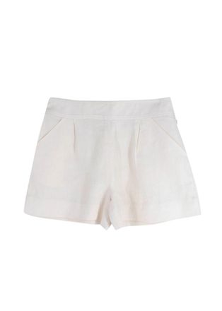 Matthew Williamson Cream Linen Shorts Size S