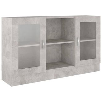 Berkfield Home Vitrine Cabinet Concrete Grey 120x30.5x70 cm Engineered Wood