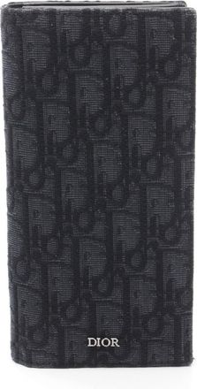 Dior Black Canvas Long Wallet (Bi-Fold) (Pre-Owned)