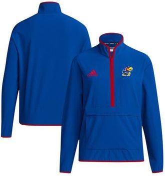 adidas Mens adidas Royal Kansas Jayhawks 2024 Coaches Sideline Half-Zip Jacket at Nordstrom, Size Medium