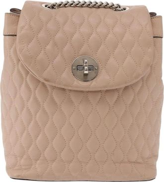 Bally Vintage Backpack Quilted Leather Leather Backpack Bag (Pre-Owned)