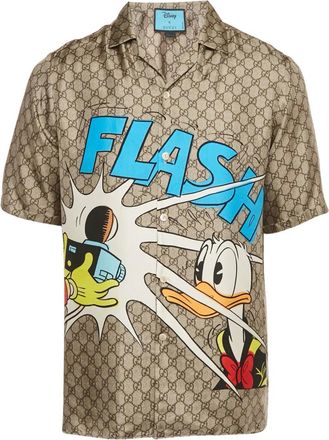 Gucci x Disney Camicia con motivo GG - Toni neutri