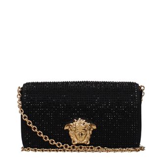 Versace Damens Satin-Clutch Schwarz